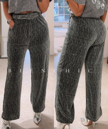 Pants de Cinturon Plateado SB7